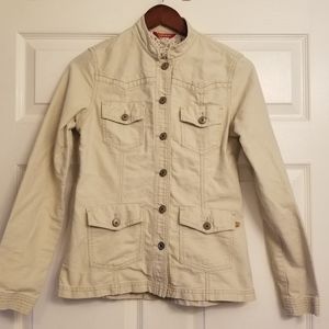 UNIONBAY 100% Cotton Button Down Jacket Tan Size Medium